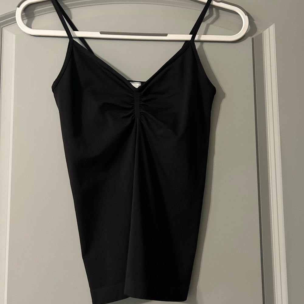 Lot of 4 Ruched Ballerina Camisoles - Black, Brown, Cream, Green - Picture 5 of 6